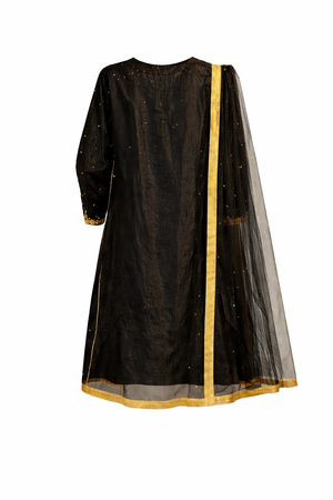 Elegant Black & Gold Embroidered Suit – Premium Edition - thumbnail 4