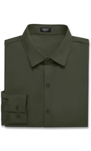 COOFANDY Men's Muscle Fit Dress Shirts Wrinkle-Free Long Sleeve Casual Button Down Shirts - thumbnail 6